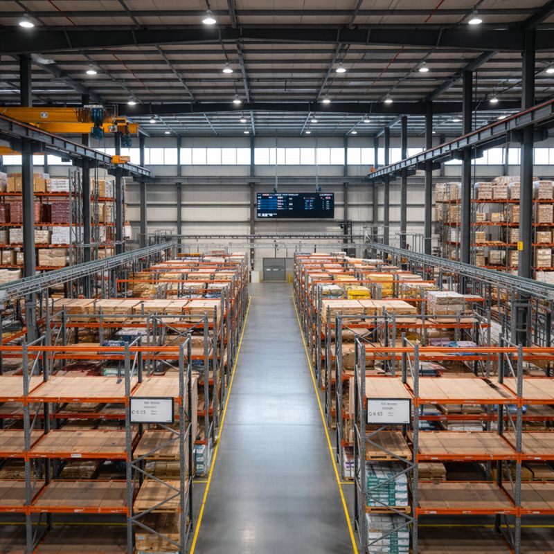 Industriehalle mit Kälteanlage